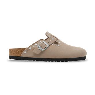 Birkenstock Boston Rivet - Dames - Slip ons - Beige - 38 EU - Leer - Schoenen
