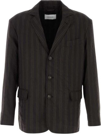 Ferragamo Expressonewnavy Blazer - Heren - Business blazers - Zwart - M - Leer - Kostuums