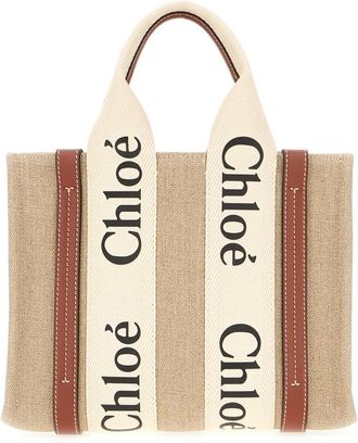 Chlo&eacute; Handtassen voor vrouwen - Dames - Shoppers - Bruin - ONE Size - Linnen - Tassen