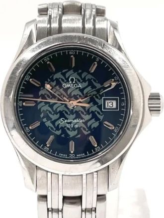 Omega Pre-owned Watches, female, Gray, Size: ONE SIZE Pre-owned Vintage Stainless Steel Watch