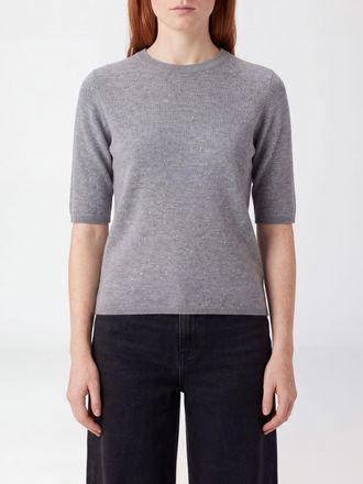 Fabiana Filippi Maglia girocollo a maniche corte in misto lana slim fit