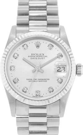 Rolex Pre-owned Rolex Datejust 31 Automatic Diamond Silver Dial Ladies Watch 68279 SDP