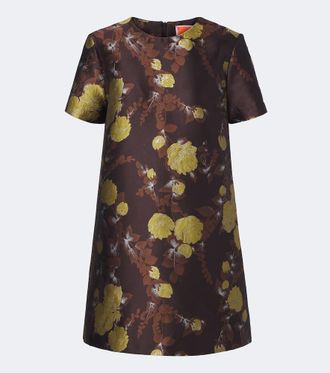 La DoubleJ Devon floral jacquard minidress