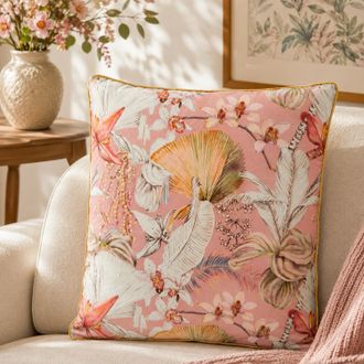 KASANOVA Cuscino divano 45x45 cm fiori e piume