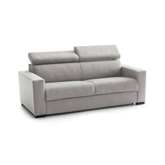 Dmora Sof&aacute; Fijo Dgambar, Sof&aacute; De 2 Plazas, 100% Made In Italy, Sof&aacute; Sala De Estar, En Tela Acolchada, Con Reposacabezas Ajustable Y Reposabrazos Est&aacute;ndar, C