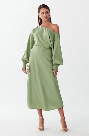 Willa Diara Midi Dress in Sage Green at Nordstrom, Size 8