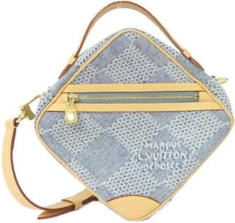 Louis Vuitton Pre-owned Mini Bag - Dames - Vintage Mini Tas - Blauw - ONE Size - Katoen - Vintage
