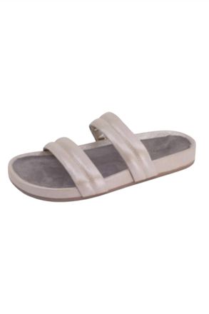 Chocolat Blu Womens Davi Slide Sandal In Champagne Leather