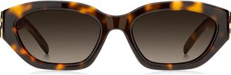 BOSS 54mm Cat Eye Sunglasses in Havana/brown at Nordstrom