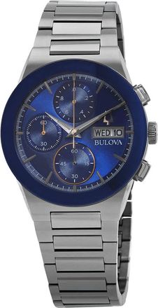 Bulova Millennia Chronograph Quartz Blue Dial Mens Watch 98C143