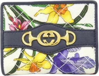 Gucci Pre-owned Vintage Portemonnee (bi-fold) - Dames - Vintage Accessoires - Veelkleurig - ONE Size - Leer - Vintage