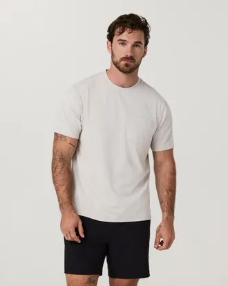 Vuori Clothing Short Sleeve Ponto Pocket T-Shirt - Relaxed Fit | Suede | Medium