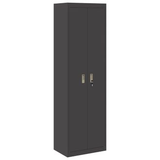 vidaXL Armario De Almacenamiento Negro 60 X 40 X 200 Cm Acero Vidaxl