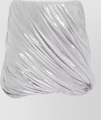 Norma Kamali draped mini skirt silver metallic blend