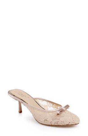 Badgley Mischka Elliot Mule in Dark Beige Satin at Nordstrom Rack, Size 6.5