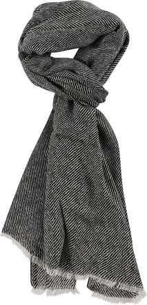 Altea Herringbone Pattern Wool-Silk Scarf