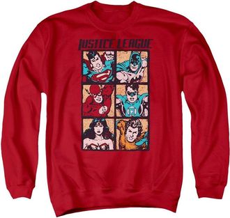 Gildan Justice League of America Rough Panels Adult Crewneck Sweatshirt