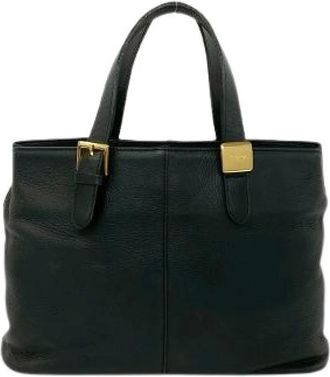 Burberry Borsa Tote in Pelle Pre-owned - - Pre-owned - Donna - Nero - ONE SIZE