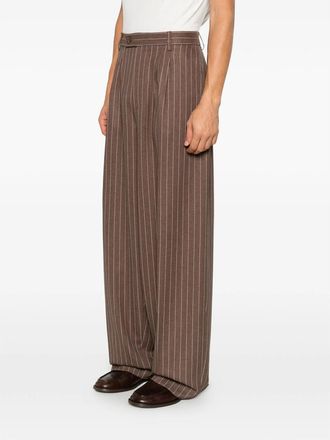 GCDS Pinstripe-pattern Pleated Trousers