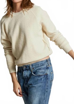 perfectwhitetee Ziggy Inside-Out Shrunken Sweatshirt In Sugar