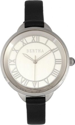 Bertha Sunglasses Madison Sunray Dial Leather-Band Watch