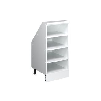 Vicco Armario De Cocina Para Techo Inclinado R-line, Blanco, 40 Cm Con 4 Compartimentos, Vicco