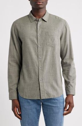 Rails Wyatt Microcheck Cotton Button-Up Shirt in Spruce Etch at Nordstrom Rack, Size X-Large