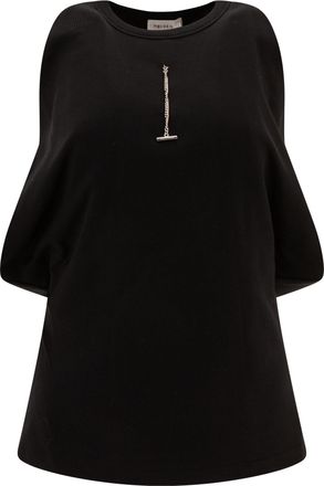 Alexander McQueen Alexander Mcqueen Womens Ribbed Top - Black Cotton - Size EU 42 (Womens)