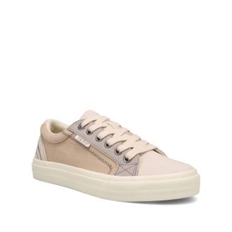 Taos Womens Plim Soul Sneaker In Ecru/tan