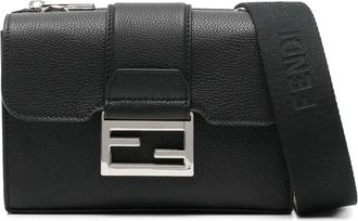 Fendi Double Baguette messenger bag - men - Calf Leather - OS - Black
