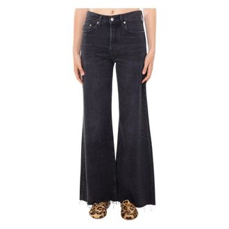 Cycle Jeans, Dames, Zwart, W30, Katoen, Luna Vintage Wash Flare Loose Jeans