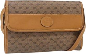 Gucci Pre-owned Plastic Cross Body Bag - Dames - Vintage Schoudertas - Bruin - ONE Size - Vintage