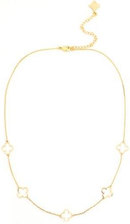 Panacea Open Clover Station Necklace in Gold at Nordstrom Rack