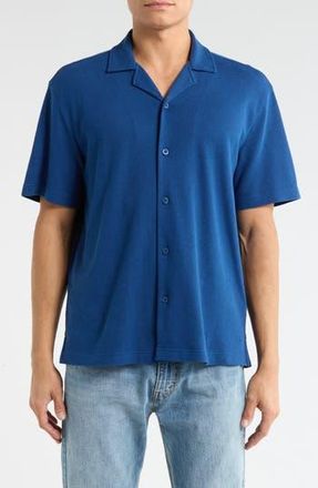 Abound Thermal Knit Camp Shirt in Blue Caspia at Nordstrom Rack, Size Xx-Large