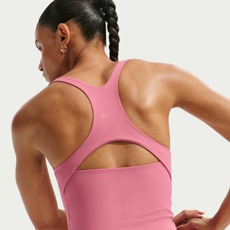 Nike Womens Zenvy Light-Support Sports Bra Tank Top in Pink | IB9872-641