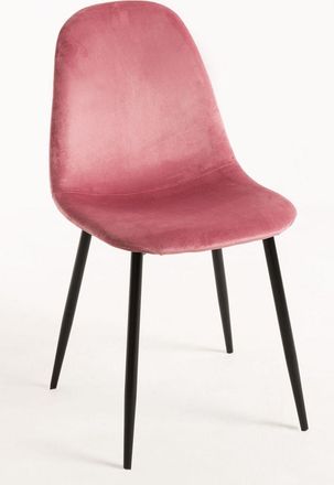 Regalos Miguel Sillas - Silla Teok Black Terciopelo - Rosa