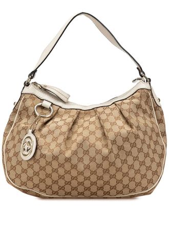 Gucci 2000-2015 Medium GG Canvas Sukey shoulder bag - women - Canvas/Calf Leather - One Size - Brown