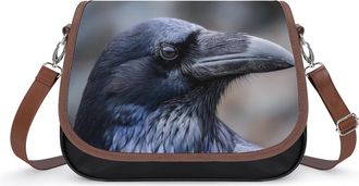 Generic Black Raven Wild Fashion Womens Crossbody Bags Novelty Handbag Shoulder Bag Purse