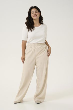 Kaffe Curve Casual broek Loose fit Feather Gray beige