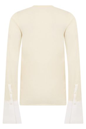 Darkpark Nylon with Wide Cuffs Blouse - Ivory