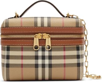 Burberry Beige Check Vanity Mini Crossbody Bag
