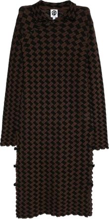YanYan Knits jacquard wool dress - Brown