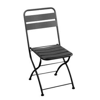 Vacchetti Vacchetti - Silla Asiento De Jard&iacute;n Pieghevole Antracita 42x50 Cm H 85 Cm En Metal Mod. Rovigo