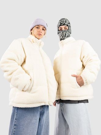 Urban Classics Fabric Mix Teddy Puffer Jacke whitesand