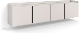 Skraut Home Skraut Home - Mueble Tv, Televisi&oacute;n, Muebles De Sal&oacute;n, Almacenaje, 207x35x50cm, Para Tv Hasta 80, Colgado, Suspendido, Estilo Moderno, Beige
