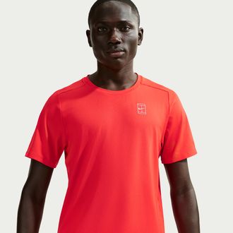 Nike Mens Court Advantage Dri-FIT Tennis Top in Red | FZ6910-673