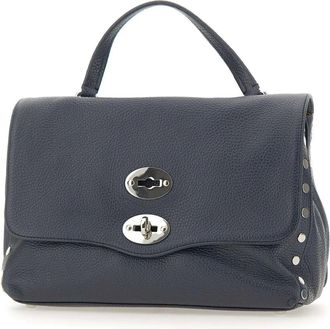 Zanellato Tassen, Dames, Blauw, ONE Size, Leer, Postina Daily Small