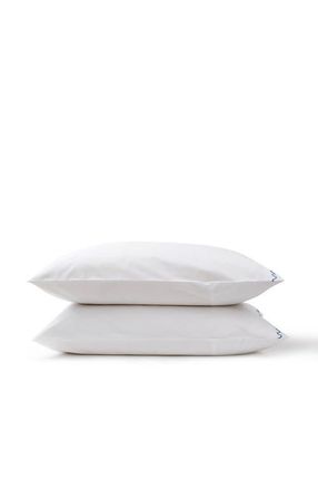 Christy Wave Embroidered Edge Cotton Percale Pillow Sham Pairs in China Blue at Nordstrom, Size Standard