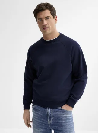 Le 31 Mens Fleece-underside raglan sweatshirt
