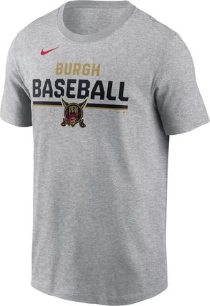 Nike Pittsburgh Pirates Stacked City Connect Nike Mens MLB T-Shirt in Grey | N19906GPTB-YNQ